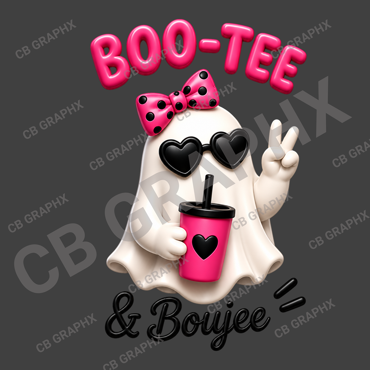 Custom Ready To Press DTF Boo Tee Transfer