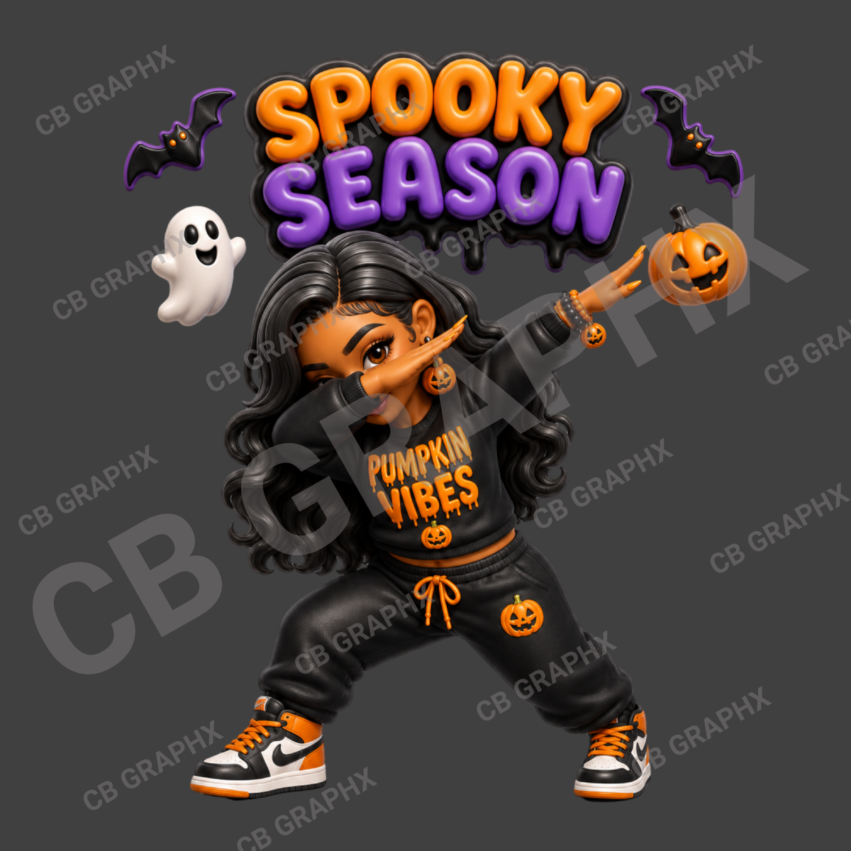 Custom Ready To Press DTF Spooky Vibes Transfer