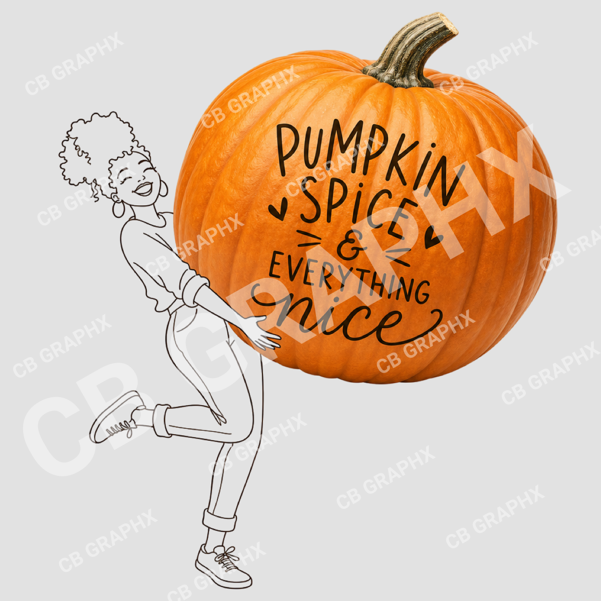 Custom Ready To Press DTF Pumpkin Spice Transfer