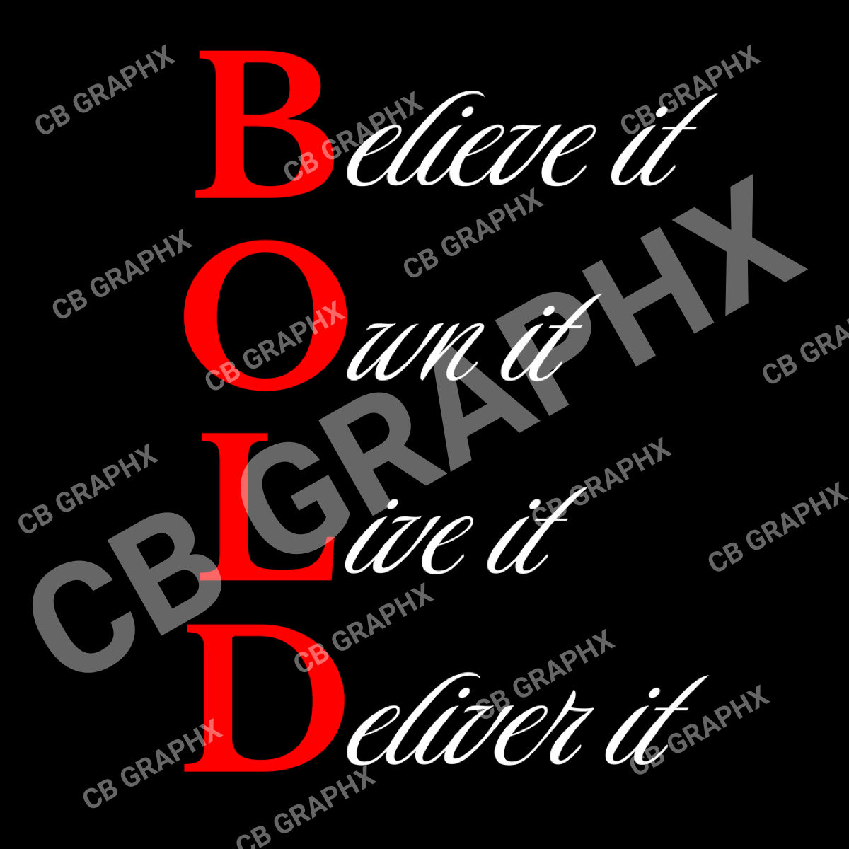 Custom Ready To Press DTF Bold Transfer