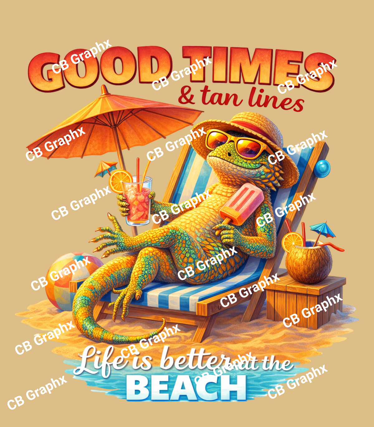 Custom DTF Transfer - Good Times Design Ready To Press