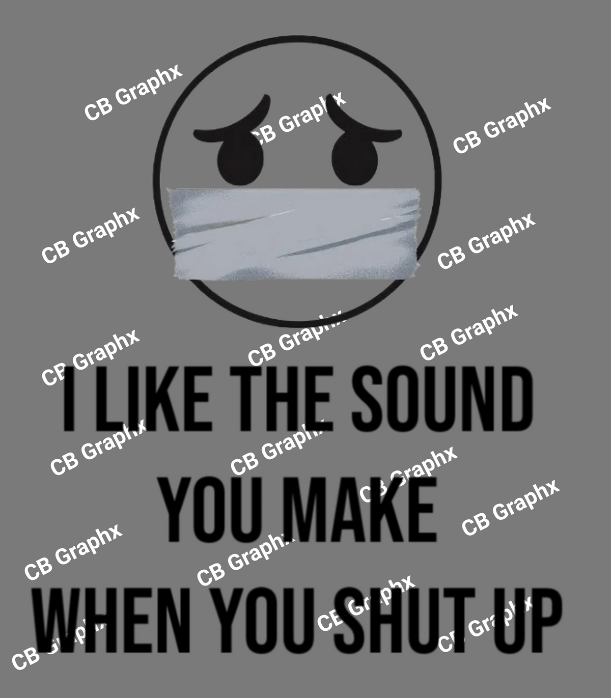Custom Ready To Press DTF Shut Up Emoji Transfer