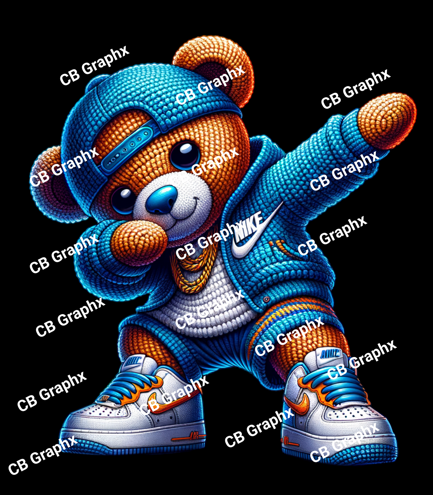 DTF Hiphop Dancing Bear