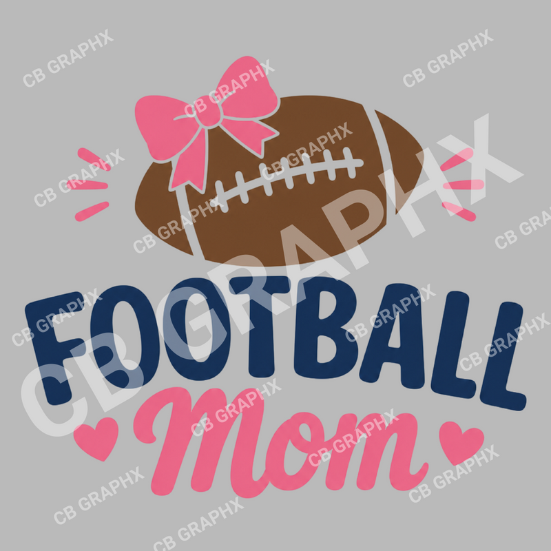 Custom Ready To Press DTF Football Mom Transfer
