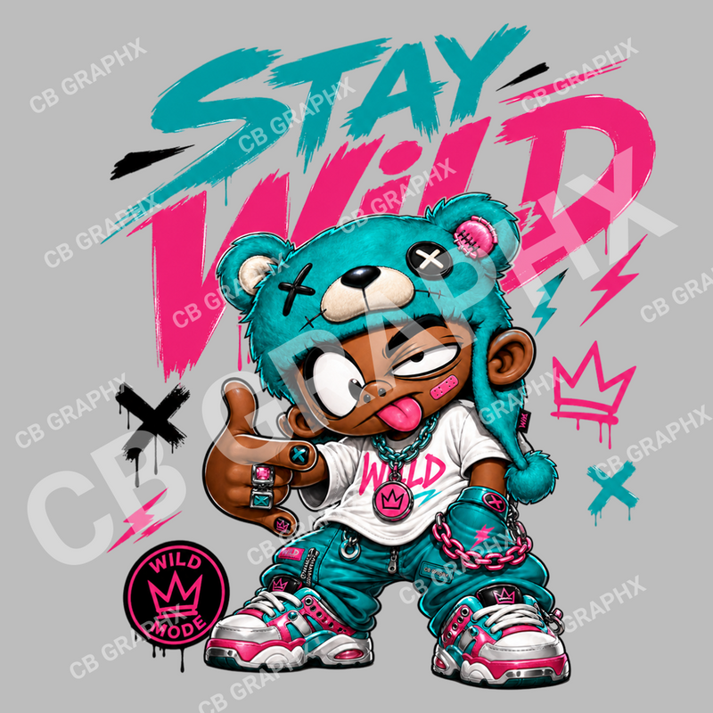 Custom Ready To Press DTF Stay Wild Transfer