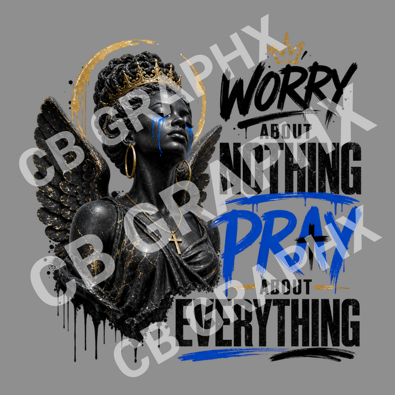 Custom Ready To Press DTF Crying Angel Transfer