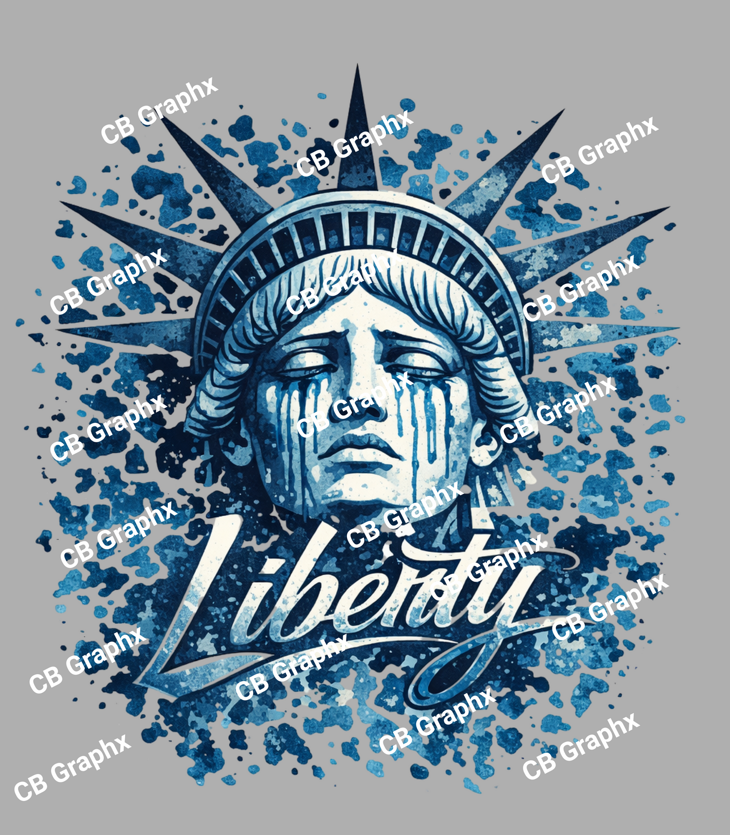 Custom Ready To Press DTF Statue of Liberty Transfer