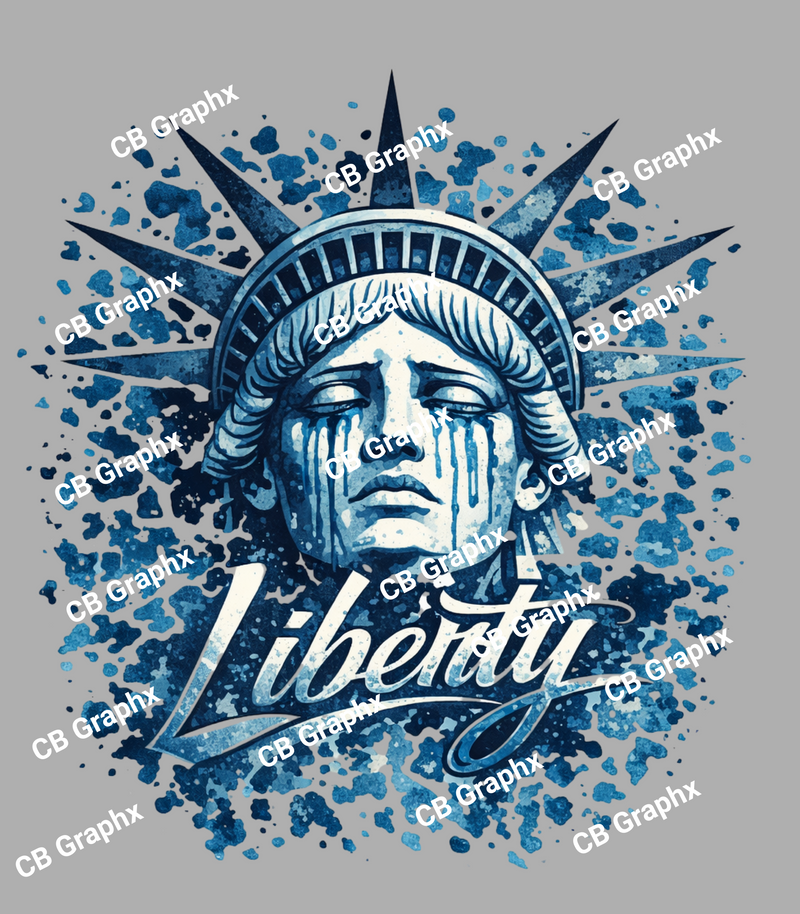 Custom Ready To Press DTF Statue of Liberty Transfer