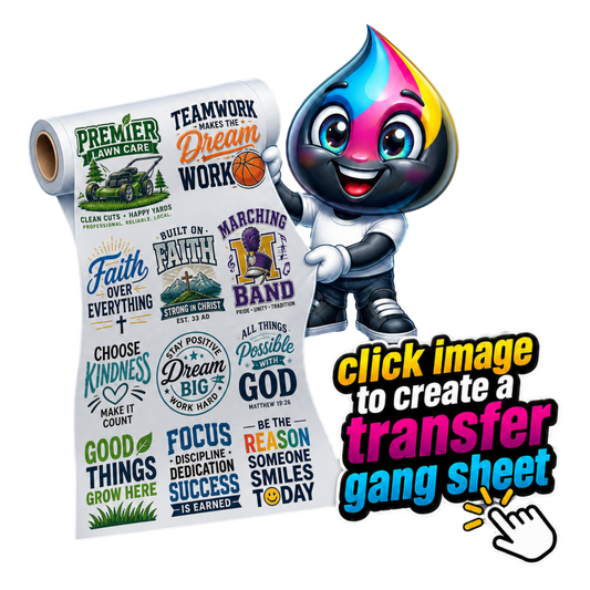 Create A DTF Transfer Gang Sheet (Upload Your Designs)