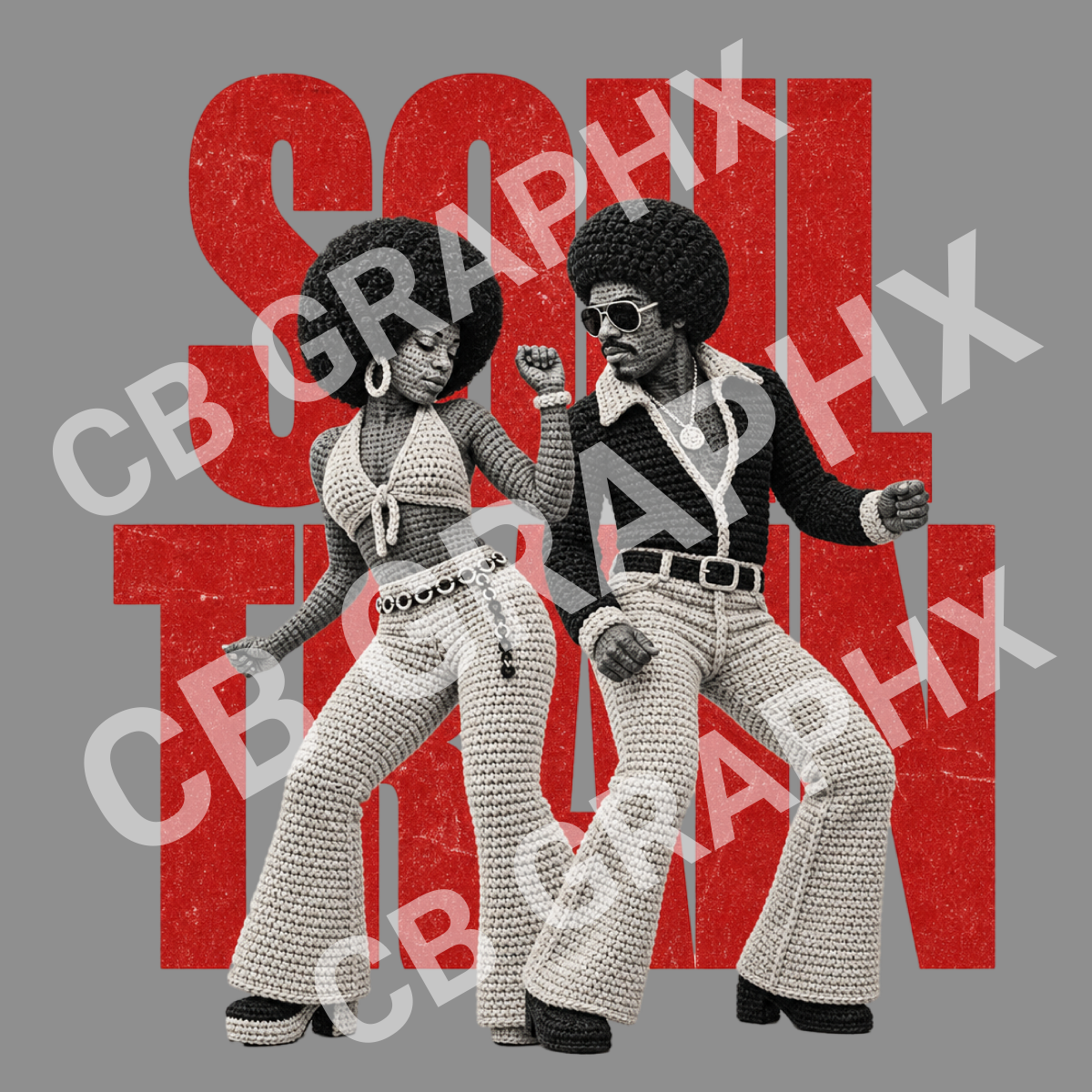 Custom Ready To Press DTF Soul Train Transfer