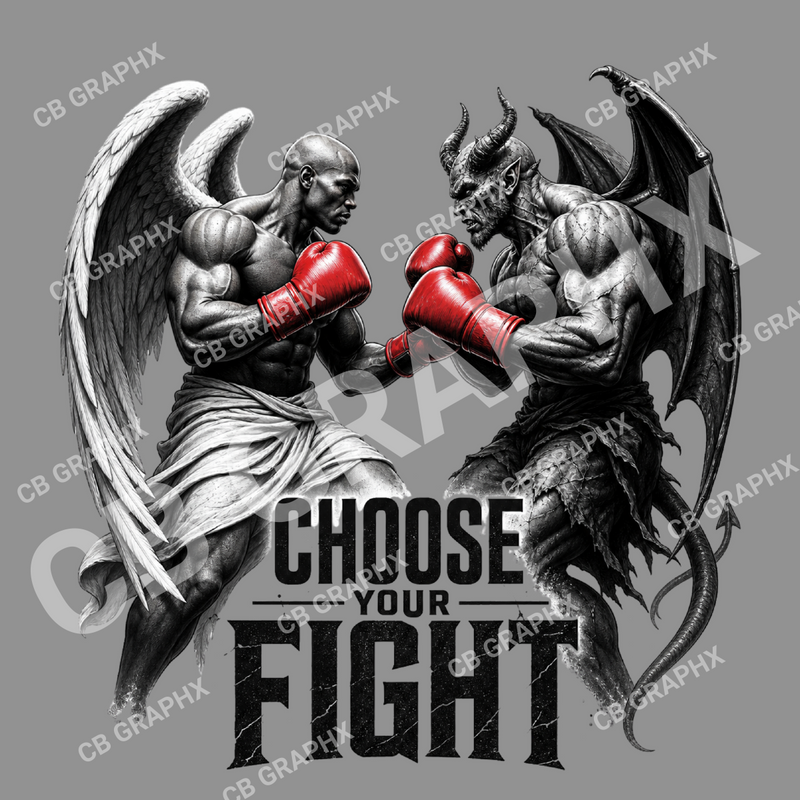Custom Ready To Press DTF Choose Your Fight Transfer