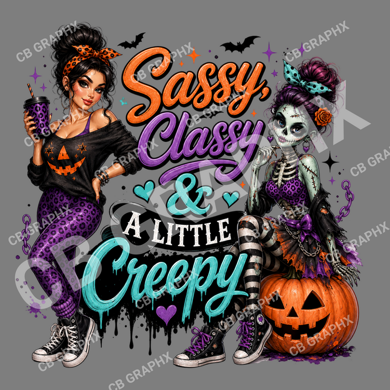 Custom Ready To Press DTF A Little Creepy Transfer