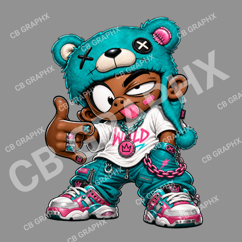Custom Ready To Press DTF Wild Child Transfer