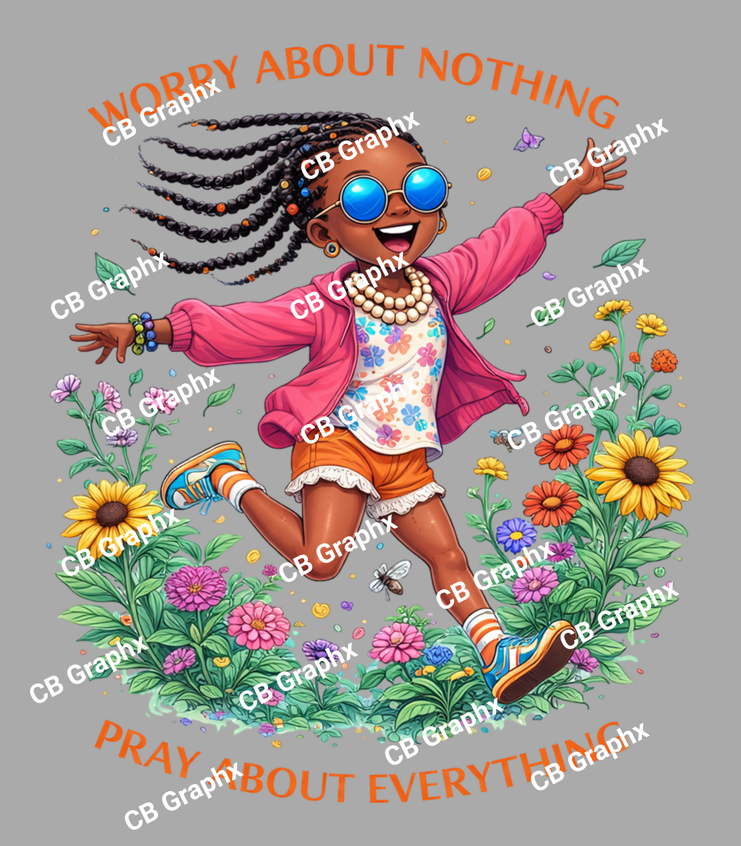 Custom Ready To Press DTF Worry About Nothing Design Transfer