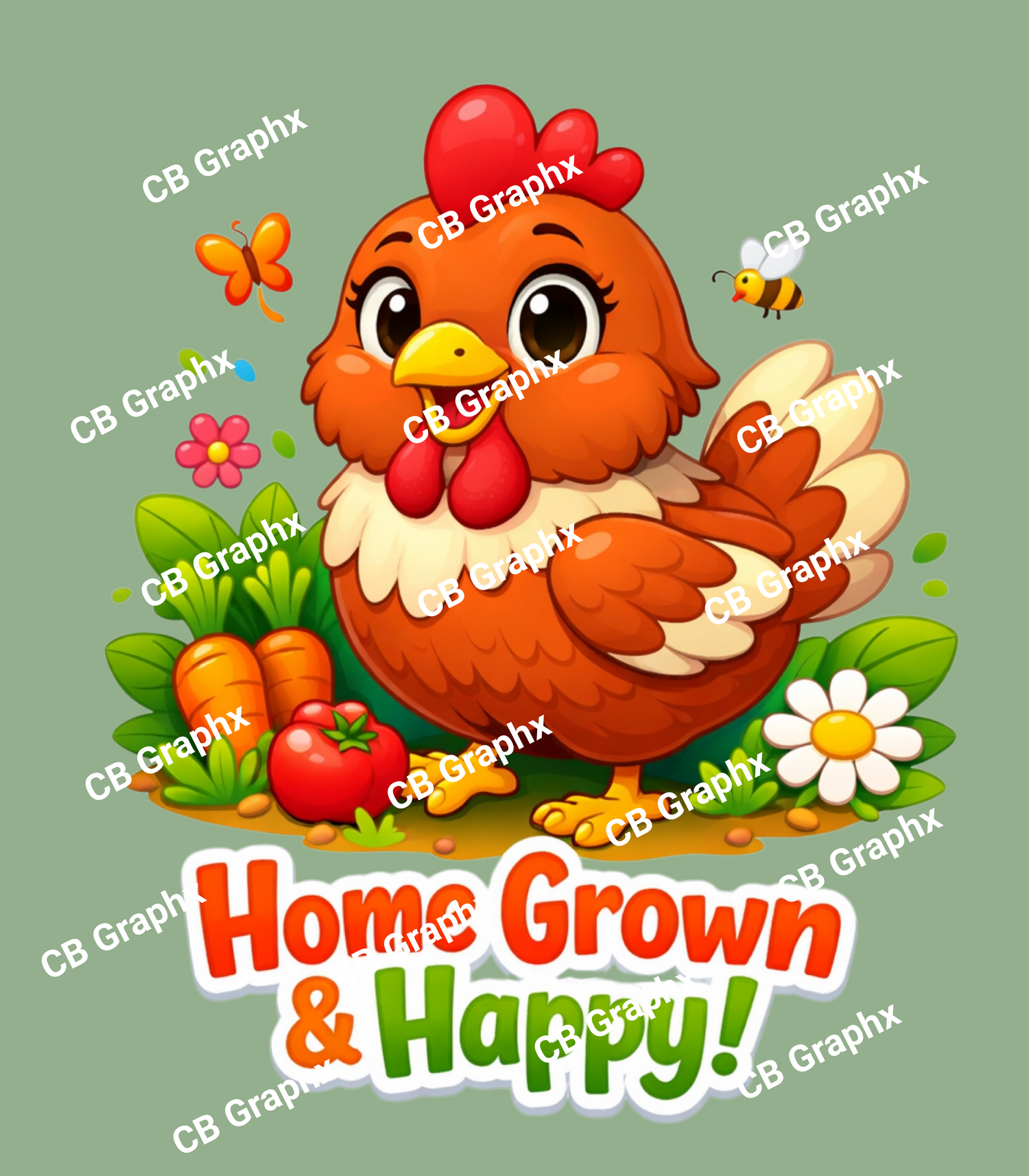 Custom Ready To Press DTF Garden Design Transfer