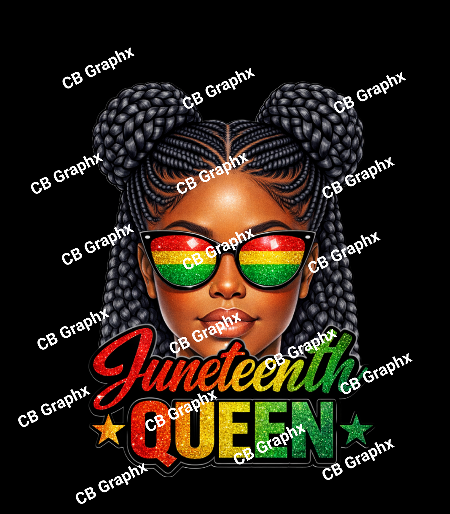 Custom Ready To Press DTF Juneteenth Queen Transfer