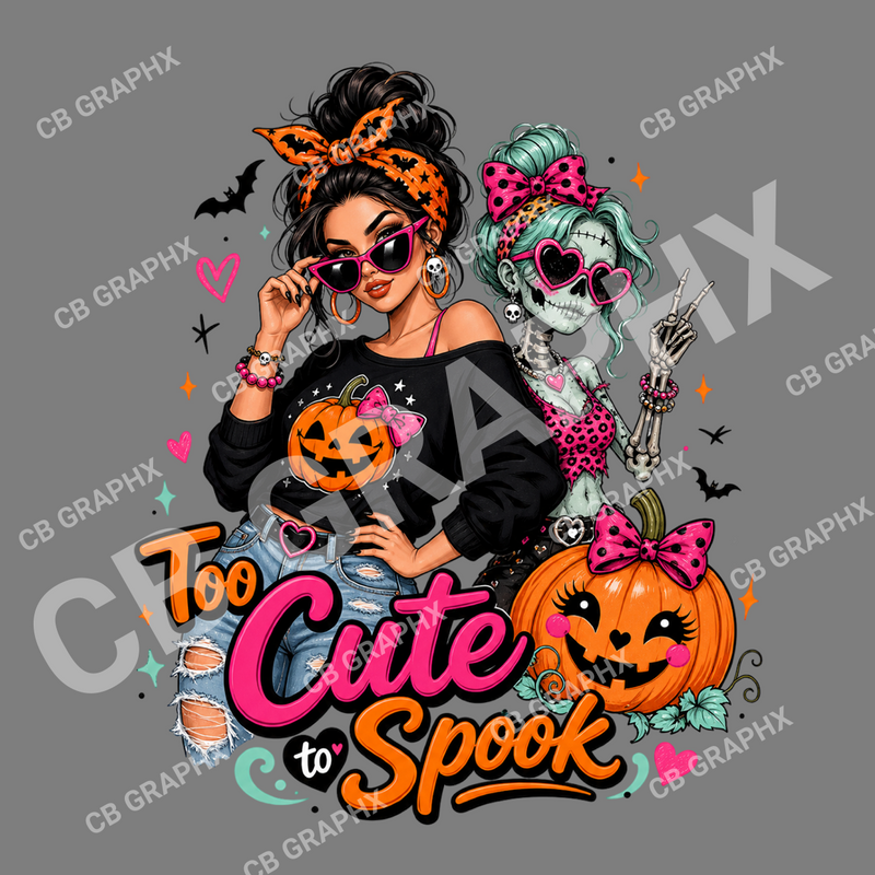 Custom Ready To Press DTF Too Cute To Spoke Transfer