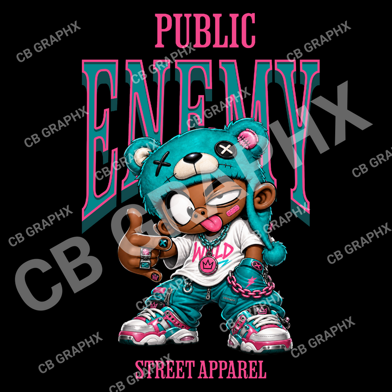 Custom Ready To Press DTF Public Enemy Transfer