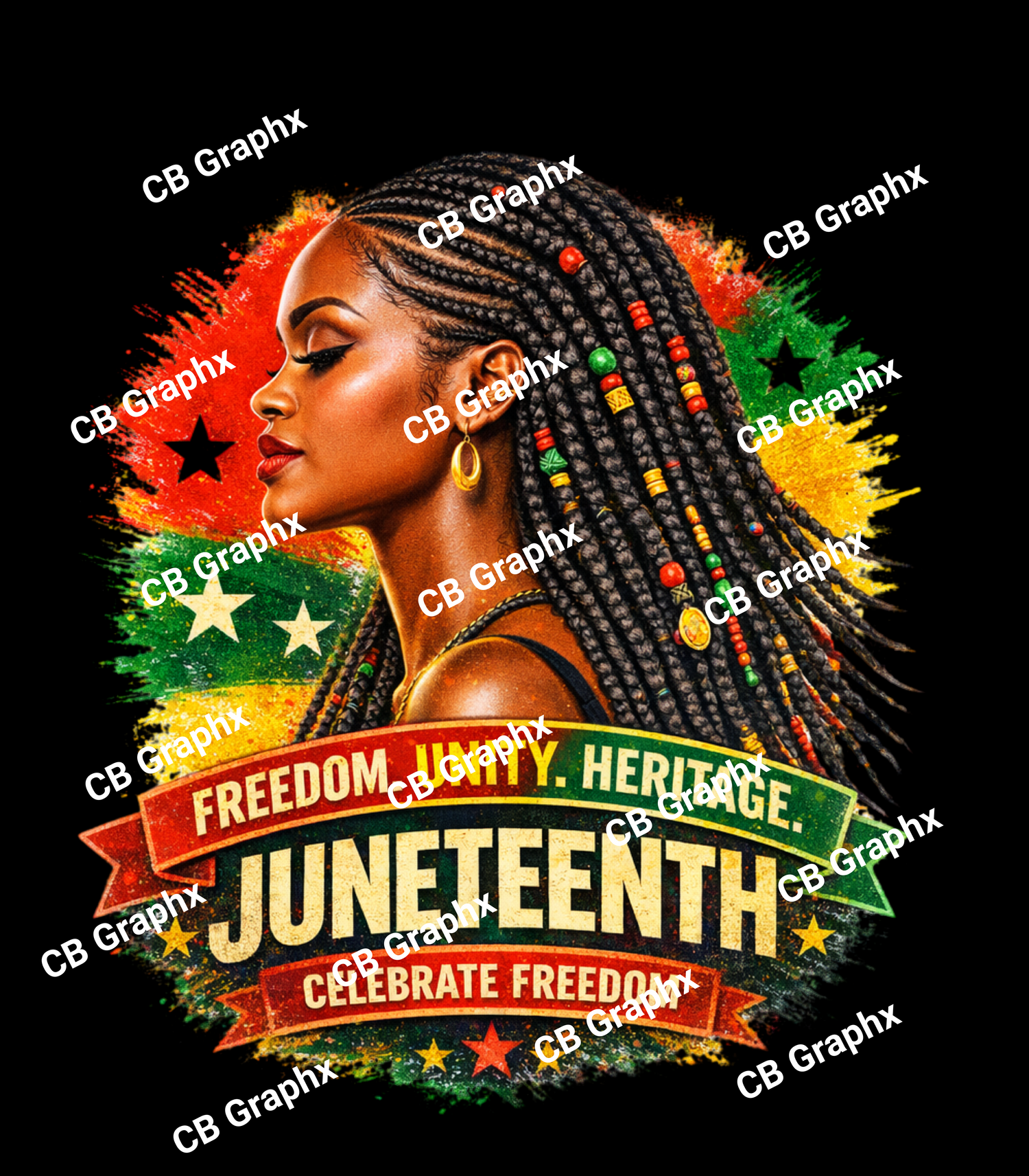 Custom Ready To Press DTF Juneteenth Celebration Transfer