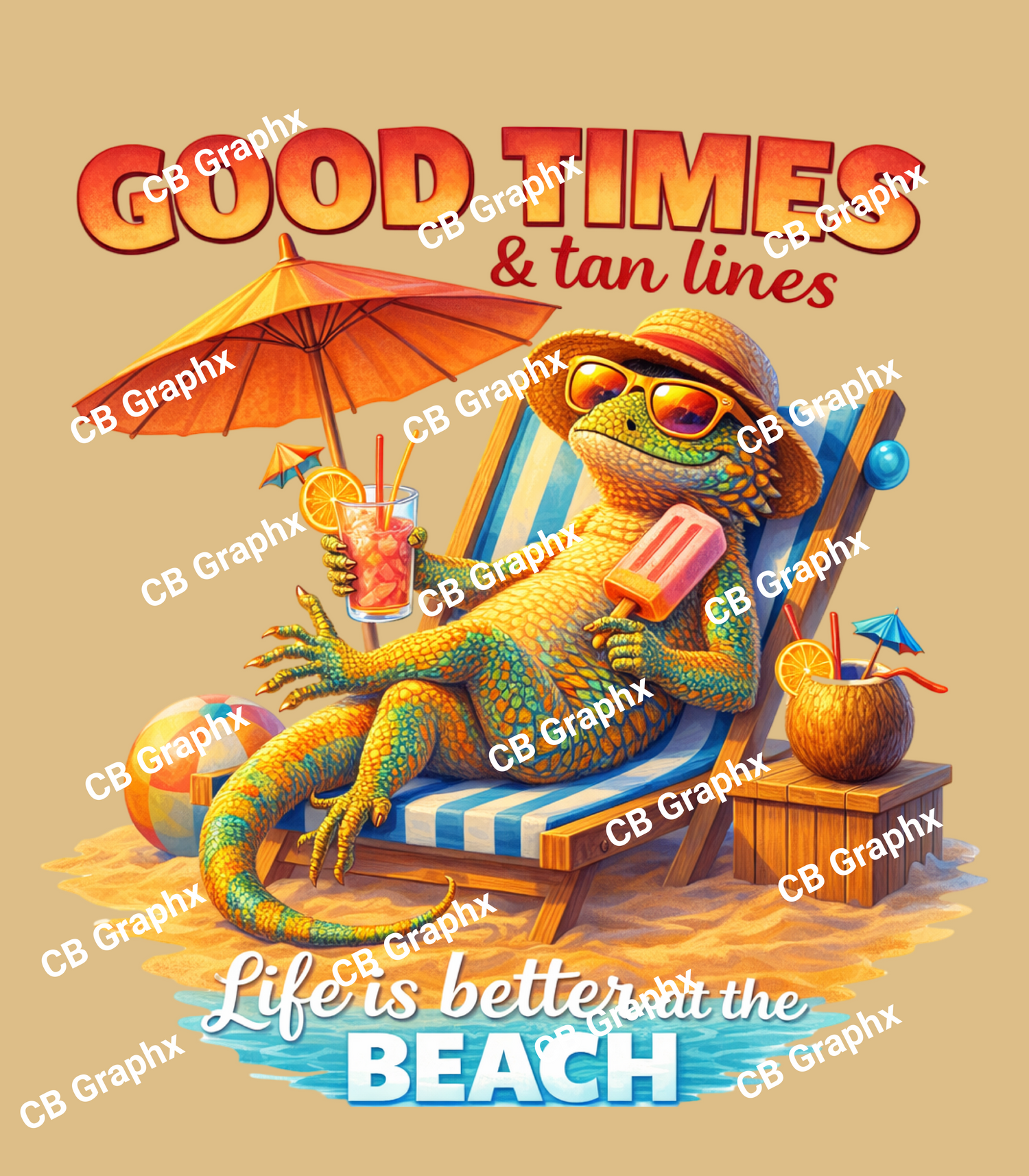 Custom DTF Transfer - Good Times Design Ready To Press