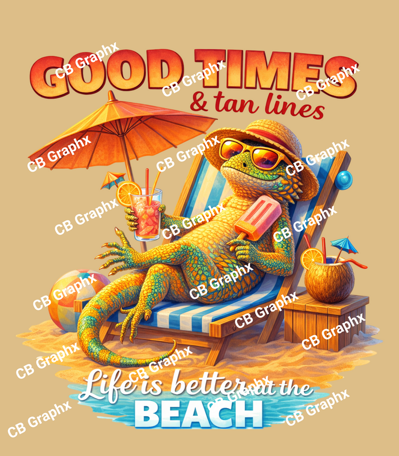 Custom DTF Transfer - Good Times Design Ready To Press