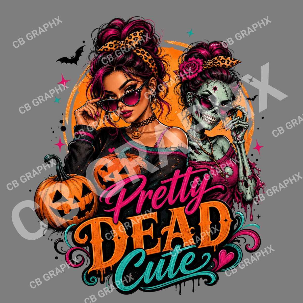 Custom Ready To Press DTF Pretty Cute Transfer