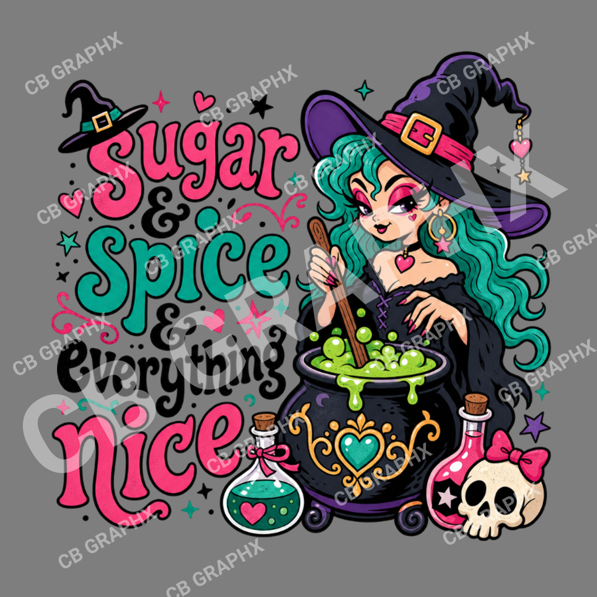 Custom Ready To Press DTF Sugar & Spice Transfer