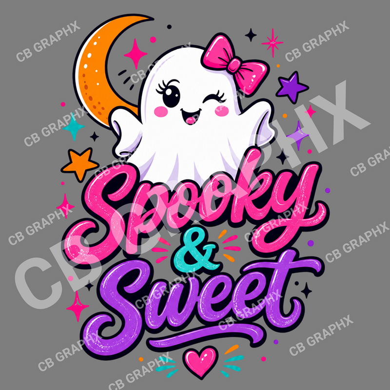 Custom Ready To Press DTF Spooky & Sweet Transfer