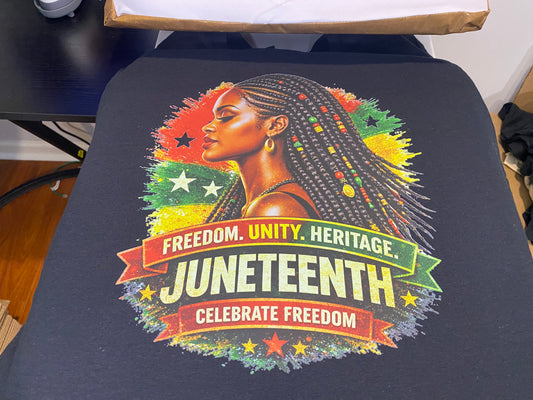 Custom Ready To Press DTF Juneteenth Celebration Transfer