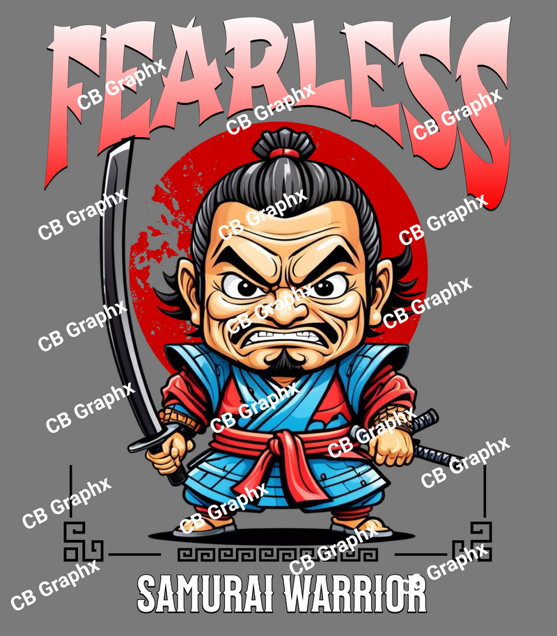 Custom Ready To Press DTF Samurai Warrior Transfer