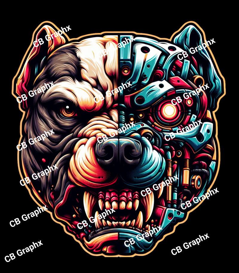 Custom Ready To Press DTF Pitbull Transfer