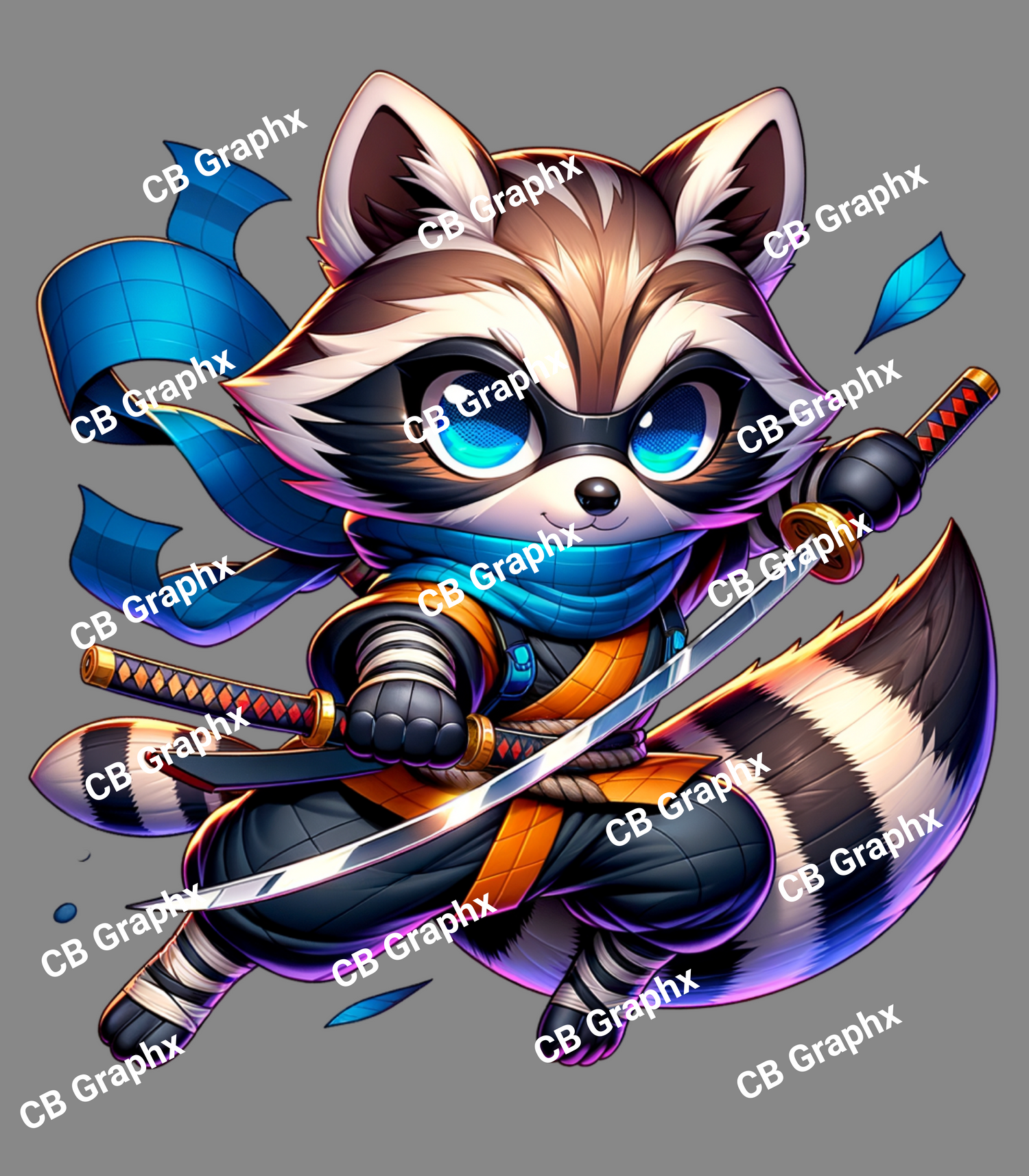 DTF Ninja Raccoon