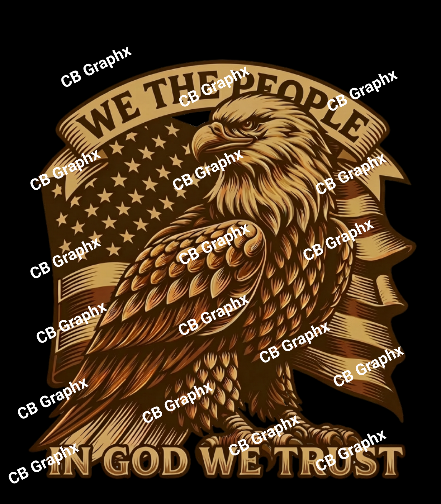 DTF American Flag & Eagle