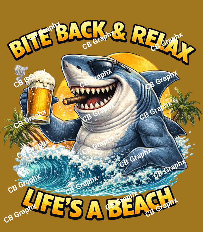 Custom Ready To Press DTF Life’s A Beach 2 Transfer