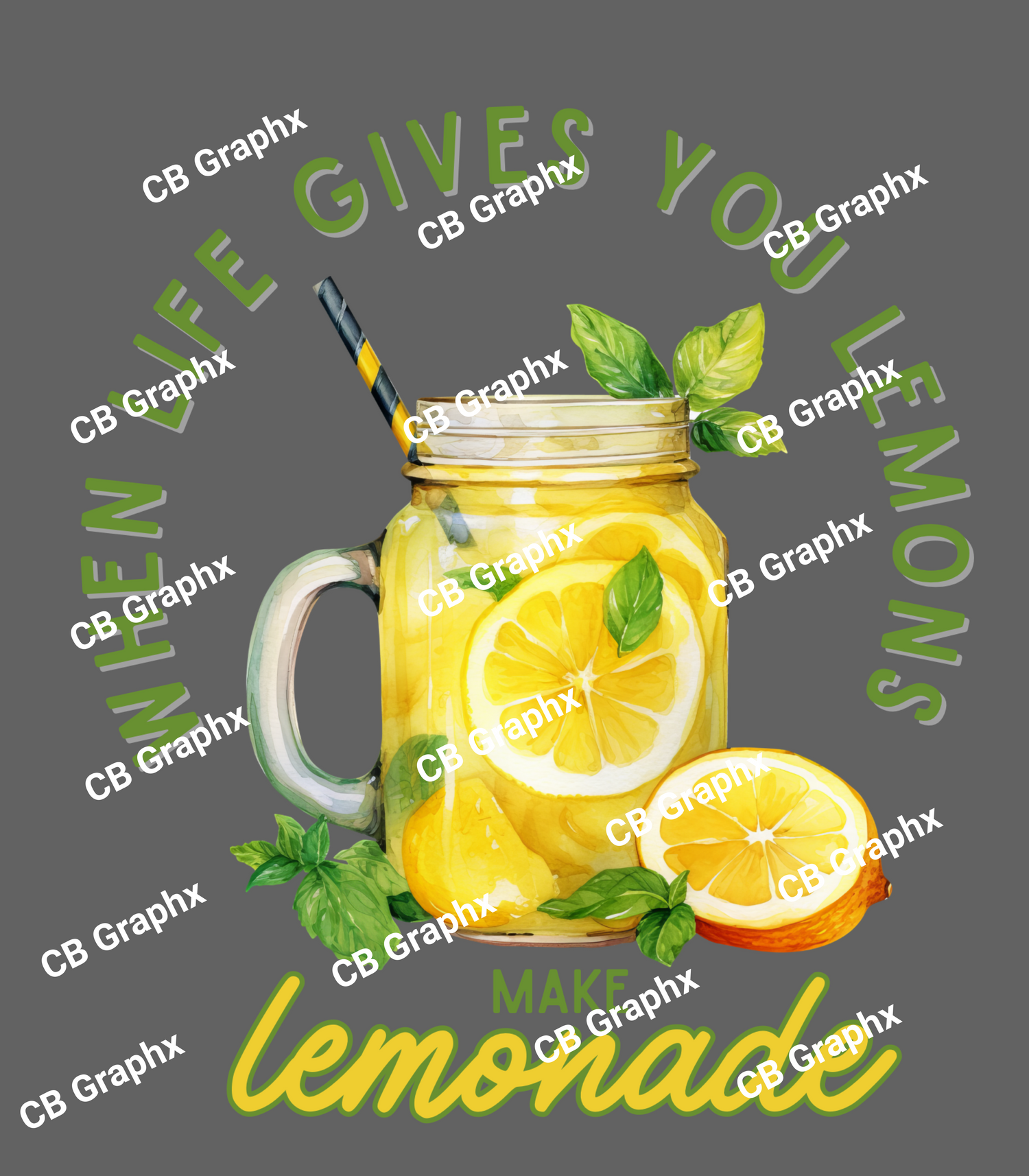 Custom Ready To Press DTF When Life Gives You Lemons Transfer