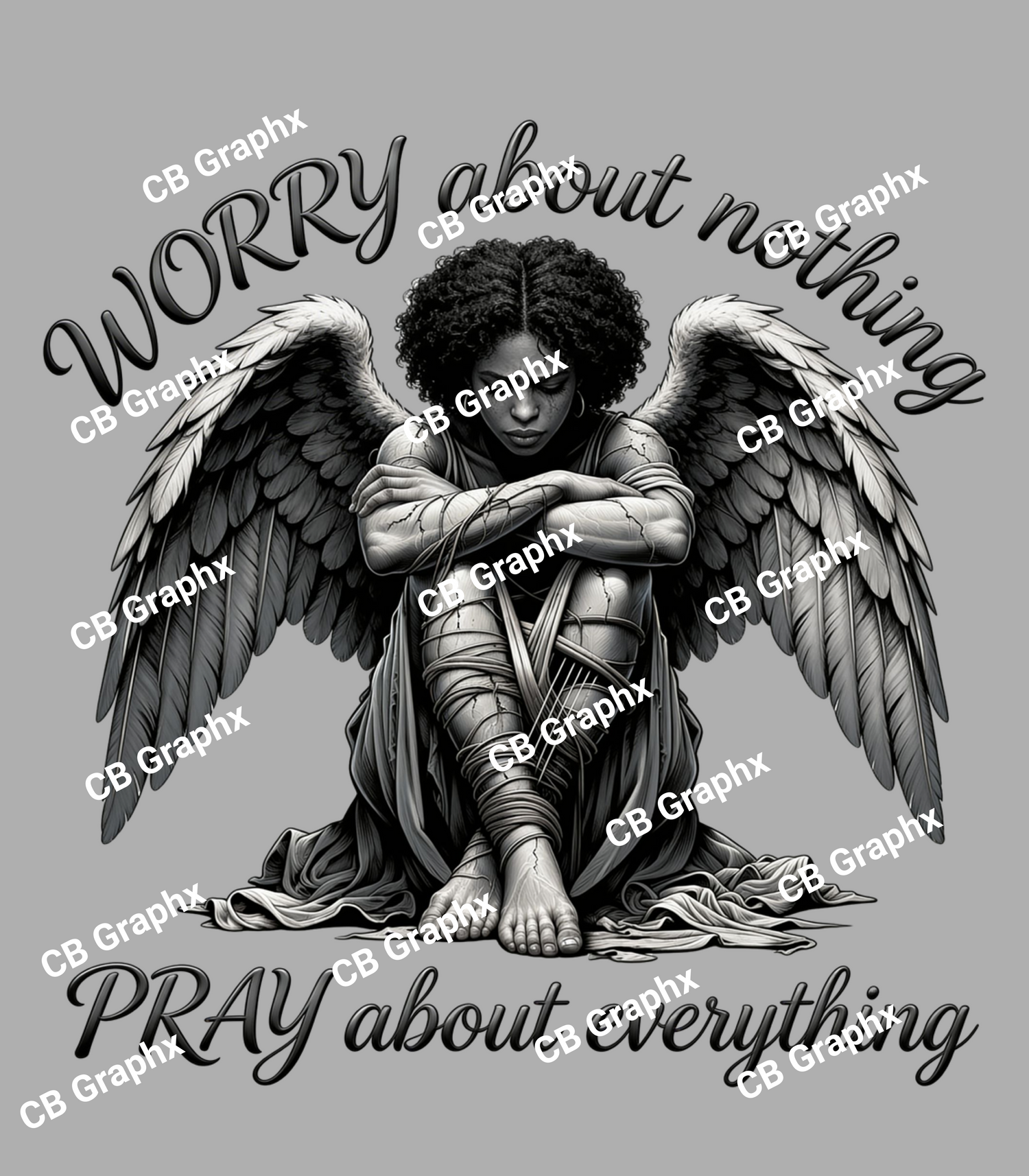 Custom Ready To Press DTF Angel Wings 3 Transfer