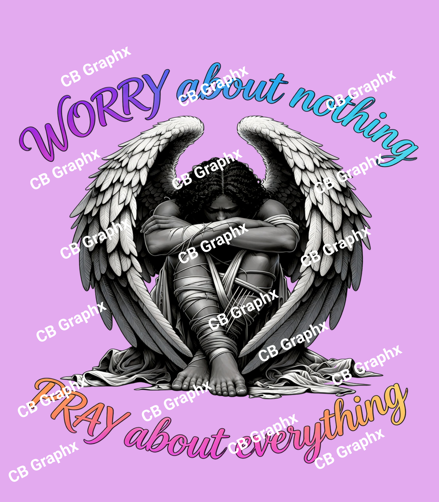 Custom Ready To Press DTF Angel Wings 1 Transfer