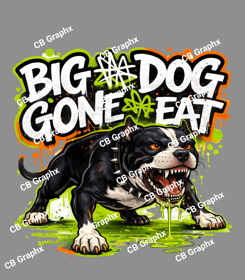 Custom Ready To Press DTF Pitbull Design Transfer