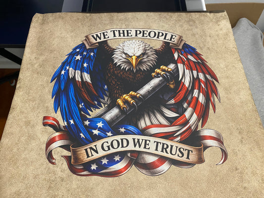 Custom Ready To Press DTF United States of America Flag & Eagle Transfer