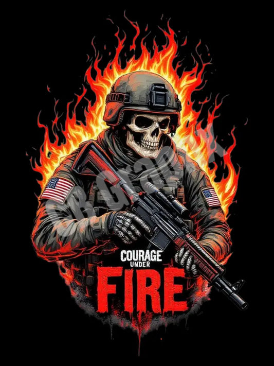 Patriotic Courage Under Fire Skeleton
