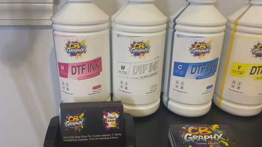 CB GRAPHX DTF Ink Combo Pack 1000ML ( 1 White, 1 Black, 1 Cyan, 1 Magenta, 1 Yellow )